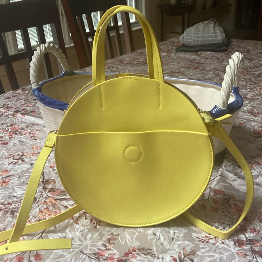 Yellow round pocket book